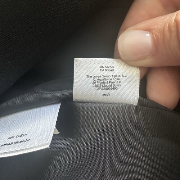 Nine West Womens Two-Button Blazer Sz 4 Black Dark Acedemia Preppy Office Siren - Picture 6 of 12